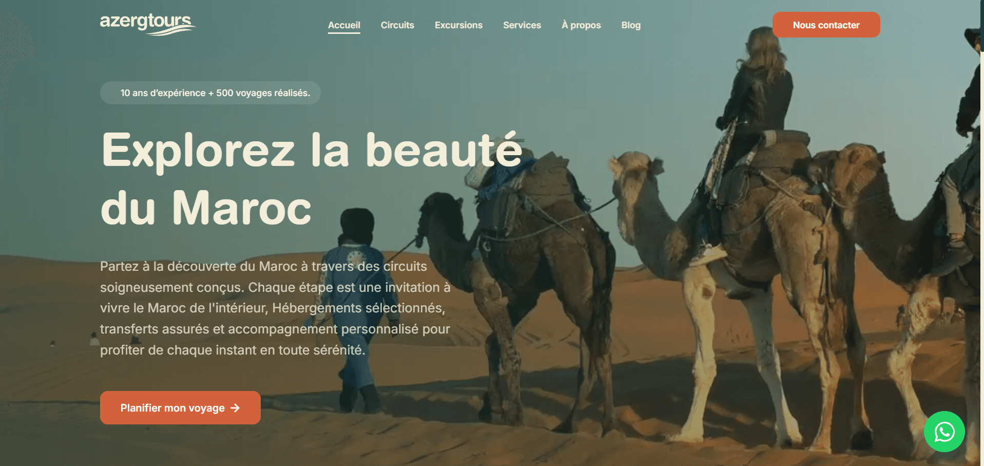 Azergtours — capture du site