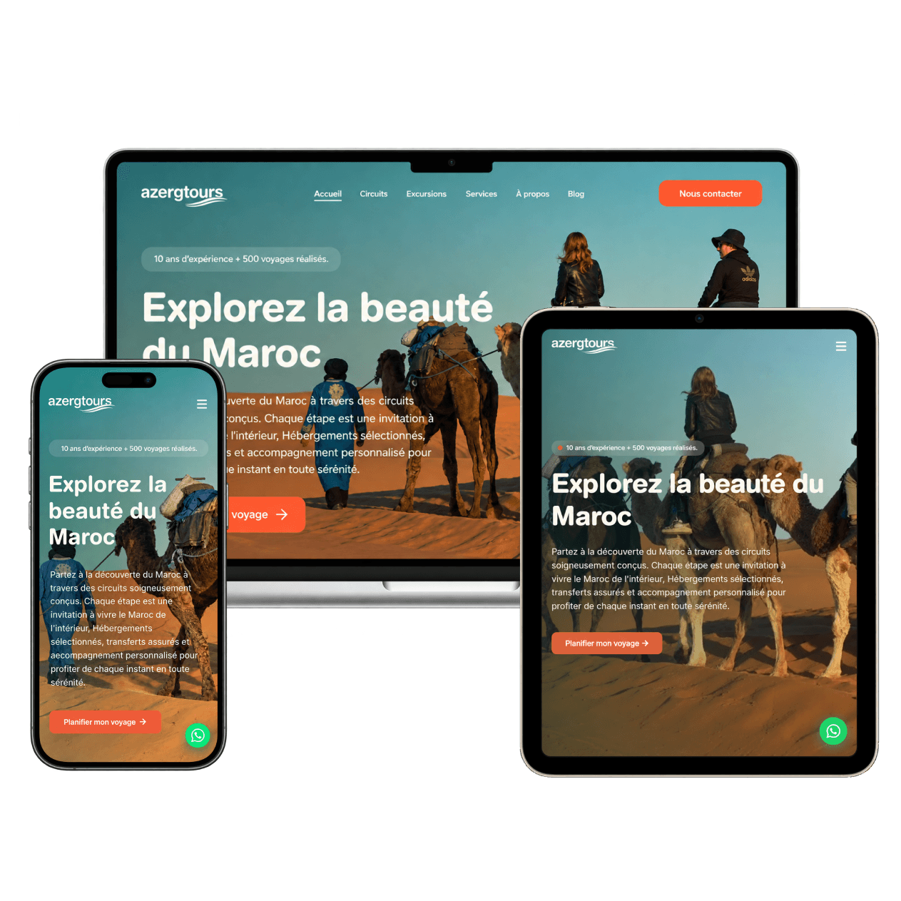 Azergtours — mockup